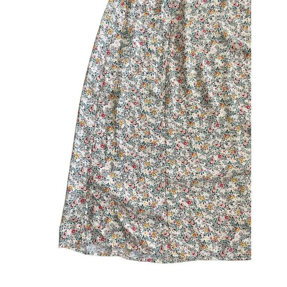 Zara Ditsy Floral Cottagecore Maxi collar Shirt Dress sz XS neutral minimalist b - Picture 10 of 13